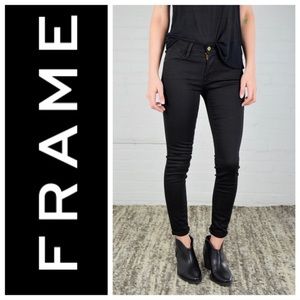 Frame Denim Le Skinny De Jeanne Film Noir Black 26